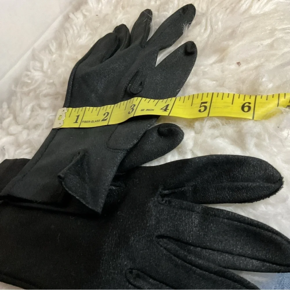Vintage black glittery gloves 7.5